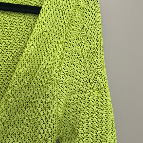 Mucri NWT Deep Scoop Neck Knitted Maxi Dress Stretch In Fig Leaf Size XL - Picture 16 of 16